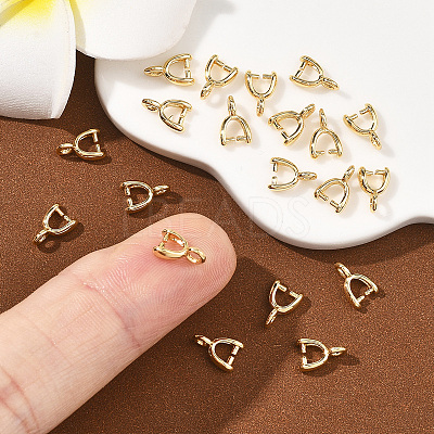 SHEGRACE Brass Ice Pick Pinch Bails XGRQ1U651-369G-1