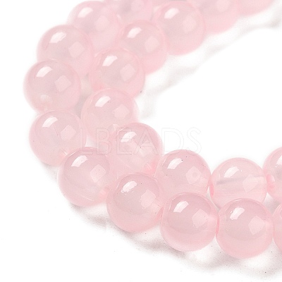 Baking Paint Imitation Jade Glass Round Bead Strands X1-DGLA-Q021-8mm-45-1
