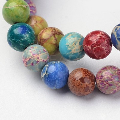 Natural Imperial Jasper Beads Strands X-G-I122-4mm-14-1