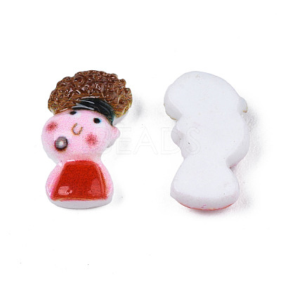 Spray Painted Opaque Resin Cabochons CRES-S302-79-1