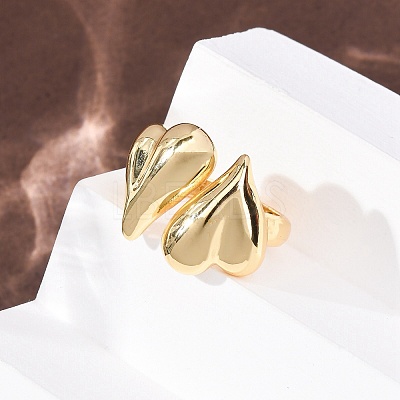 Brass Cuff Open Rings RJEW-Z129-02G-06-1