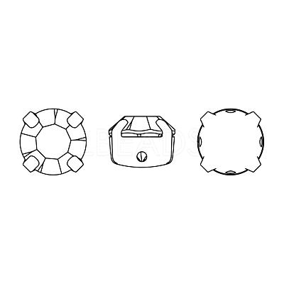 Preciosa&reg MAXIMA Crystal in Sew-On Cup X-PRC-SS16-60010-G-1