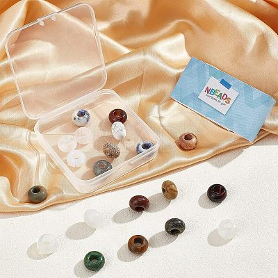 Natural Gemstone European Large Hole Beads G-NB0003-72C-05-1