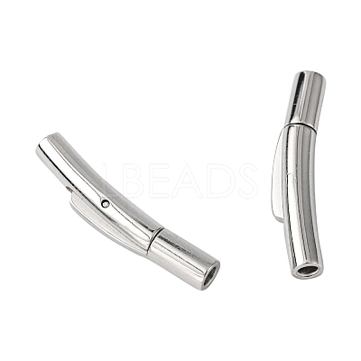 Tarnish Resistant Column 304 Stainless Steel Bayonet Necklace Clasps X-STAS-O035-05-1