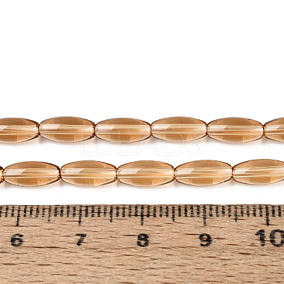 Transparent Glass Beads Strands GLAA-T028-15T-02-1