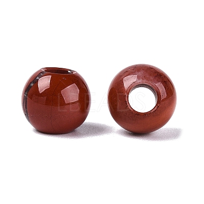 Natural Red Jasper European Beads G-Q607-02G-1