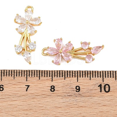 Brass Micro Pave Cubic Zirconia Pendants CU-CBA7392-12G-1