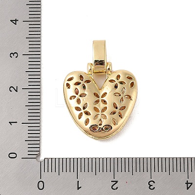 Brass Micro Pave Cubic Zirconia Pendants ZIRC-P121-01G-V-1