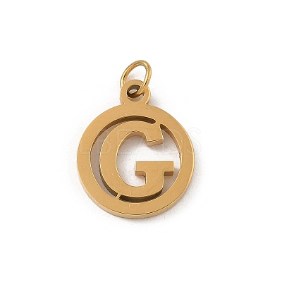 304 Stainless Steel Charms
with Jump Ring LS-STAS-R001-02G-G-1