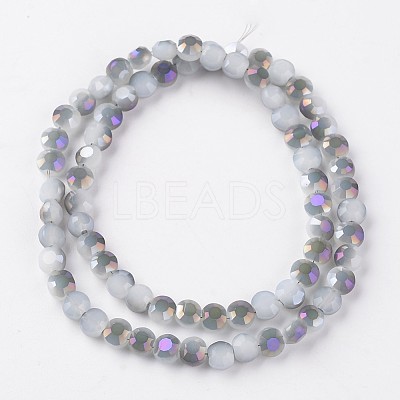 Electroplate Glass Bead Strands EGLA-J137-6mm-B-HR04-1