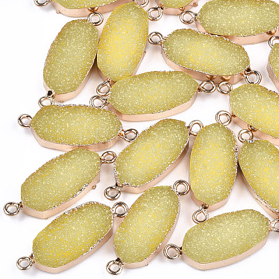 Electroplate Druzy Resin Links connectors RESI-S366-07F-1