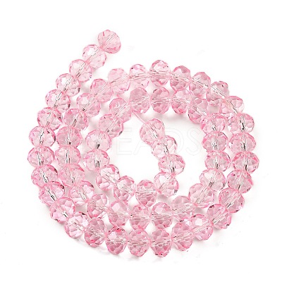 Transparent Baking Paint Glass Beads Strands DGLA-A034-T8mm-D09-1