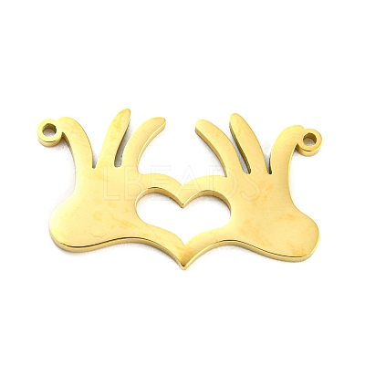 304 Stainless Steel Pendants STAS-Q255-07G-1