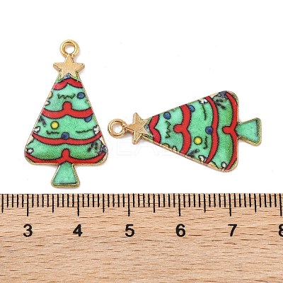 Christmas Theme Rack Plating Alloy Pendants FIND-M020-02G-G-1