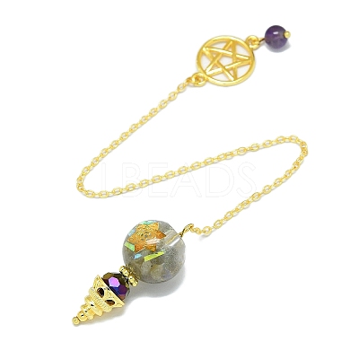 Round Resin Dowsing Pendulum Big Pendants G-C117-01G-04-1