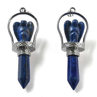 Natural Lapis Lazuli Pointed Big Pendants KK-H491-01P-03-1