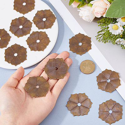 12Pcs Brass Handle Washers DIY-FH0010-54B-AB-1