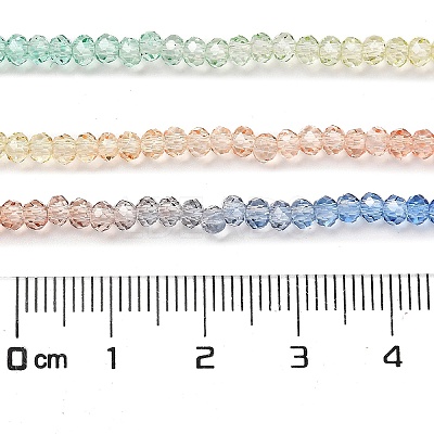 Transparent Painted Glass Beads Strands X1-DGLA-A034-T2mm-A02-1