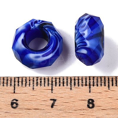 Two Tone Glass European Beads GDA009-M-1