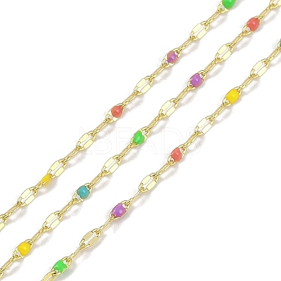 Rack Plating Brass Dapped Chains AJEW-Q153-03G-03-1