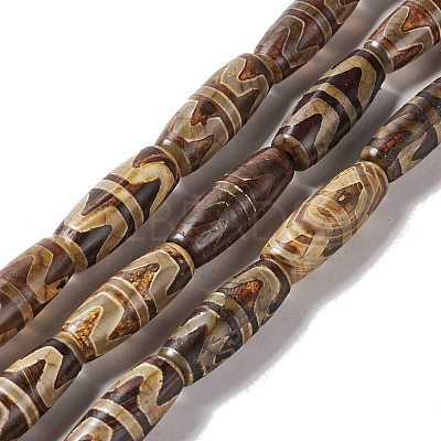 Tibetan Style dZi Beads Strands G-A024-01N-1