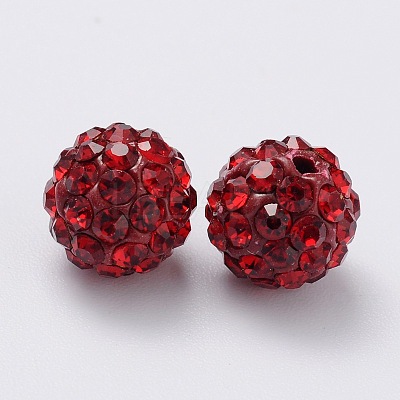 Polymer Clay Rhinestone Beads X-RB-H258-HD8mm-208-1