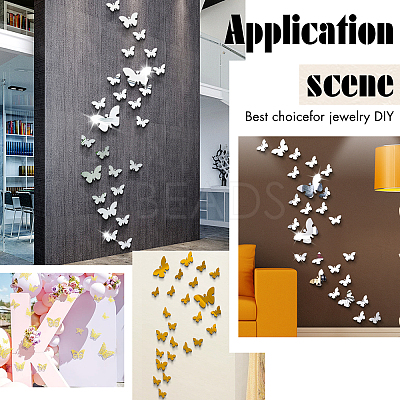8 Sets 8 Styles Paper Wall Stickers DIY-CA0002-33-1