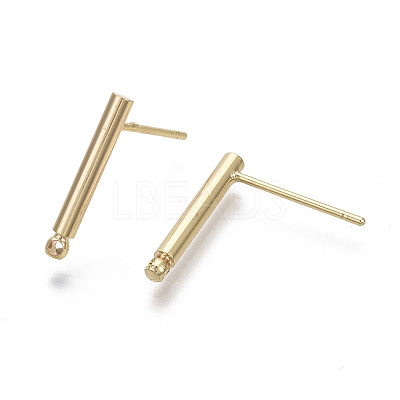 Brass Stud Earring Findings X-KK-R132-058-NF-1