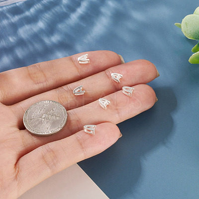 6Pcs 925 Sterling Silver Hollow Initial Beads STER-TA0001-53A-1