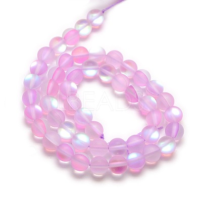 Synthetic Moonstone Beads Strands X-G-F142-8mm-09-1