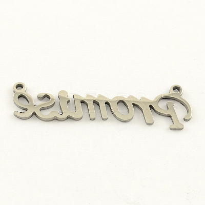 Tarnish Resistant Fashionable Stainless Steel Word Charms LS-STAS-R059-40-1
