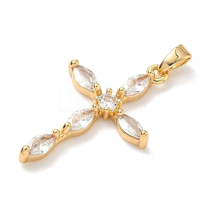 Brass Micro Pave Cubic Zirconia Pendants KK-A281-26F-G-1