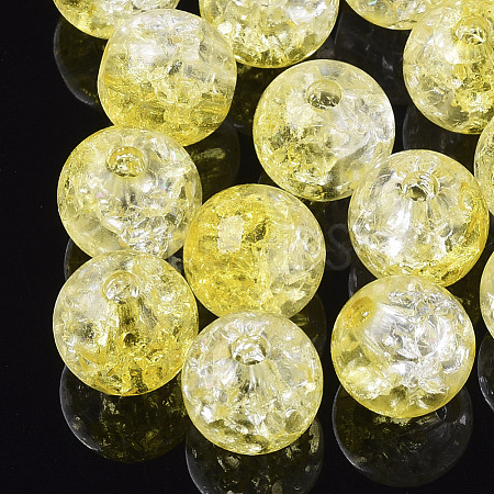 Transparent Crackle Acrylic Beads CACR-N002-03-1