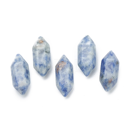 Faceted No Hole Natural Blue Spot Jasper Healing Stones G-K034-20mm-15-1