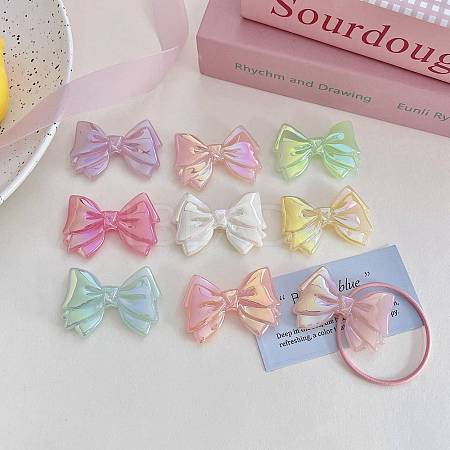 Rainbow Color Opaque Acrylic Beads OACR-I011-01-1