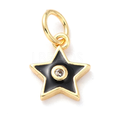 Brass Enamel Pendants KK-M218-10A-RS-1