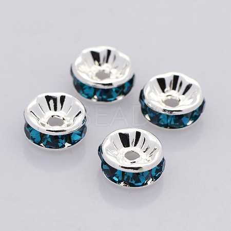 Brass Rhinestone Spacer Beads RB-A014-Z4mm-06S-NF-1