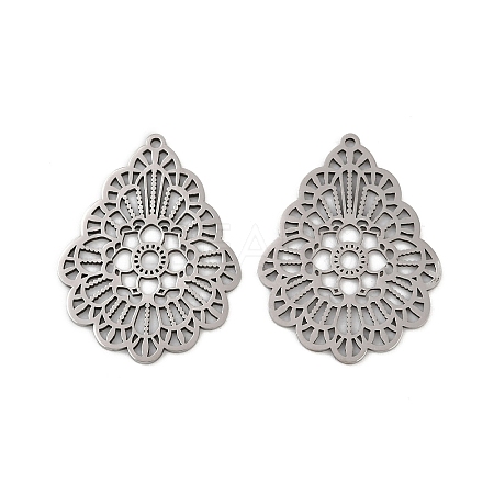 201 Stainless Steel Pendants STAS-U052-02F-P-1