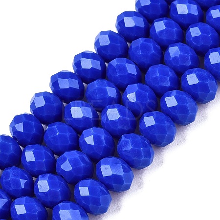 Opaque Solid Color Imitation Jade Glass Beads Strands EGLA-A044-P8mm-D32-1