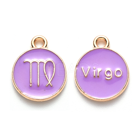 Alloy Enamel Pendants X-ENAM-S124-01A-01B-1