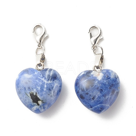 Natural Sodalite Pendants HJEW-JM00581-1