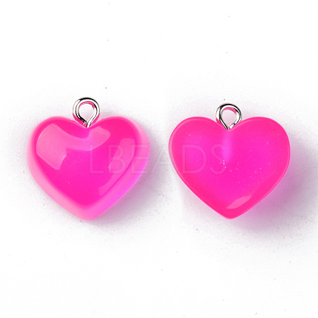 Transparent Resin Pendants X-RESI-R429-30E-1
