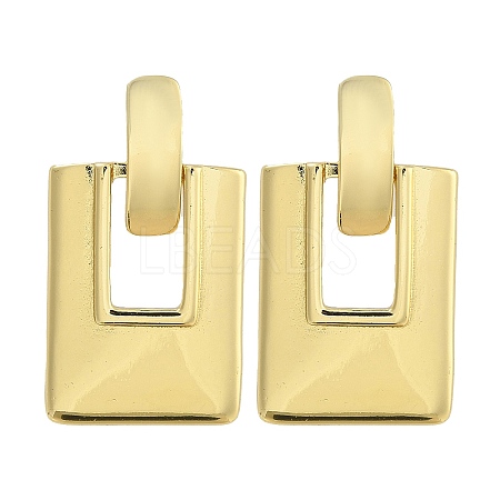 Brass Rectangle Stud Earrings EJEW-K293-11G-1