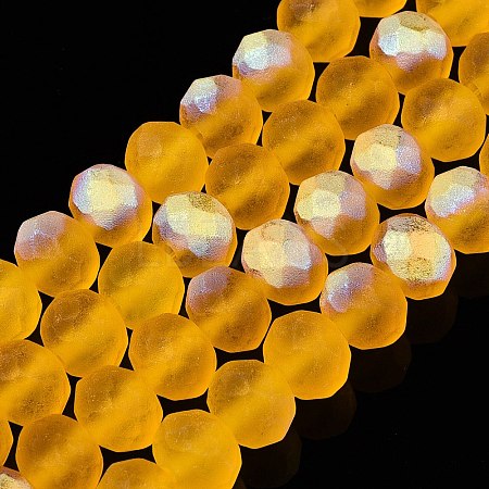 Transparent Glass Beads Strands EGLA-A044-T8mm-MB05-1