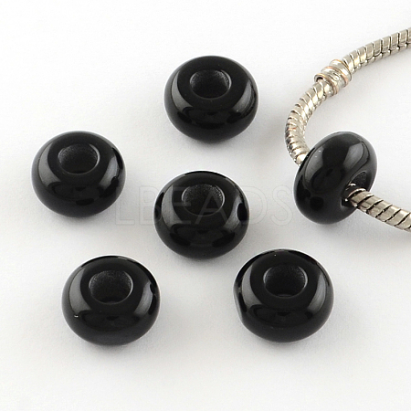 Imitation Cat Eye Resin European Beads X-RPDL-S001-01-1