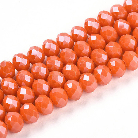 Electroplate Glass Beads Strands EGLA-A034-P8mm-A29-1