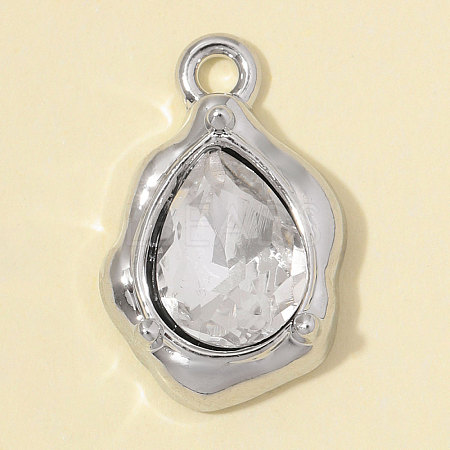 Zinc Alloy with Glass Charms GL-OY001-05P-01-1