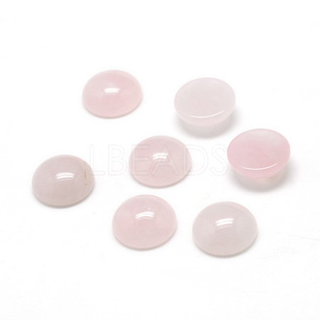 Natural Rose Quartz Gemstone Cabochons G-T020-16mm-09-1