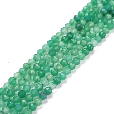 Natural Green Onyx Agate Beads Strands G-D463-02-1