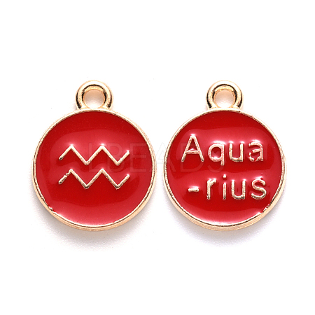 Alloy Enamel Pendants X-ENAM-S124-01B-07J-1